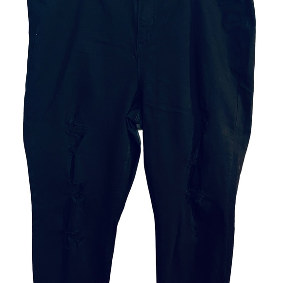 TORRID Sky High Skinny Jeans Ripped Black Size 24T - Picture 7 of 15